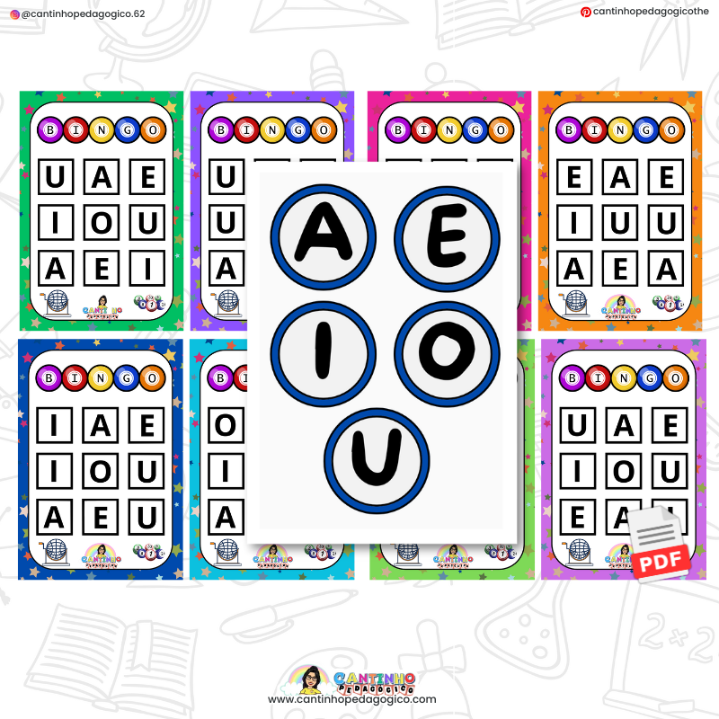 Bingo das Vogais para Imprimir: Atividade Lúdica para Desenvolver a Alfabetização Infantil