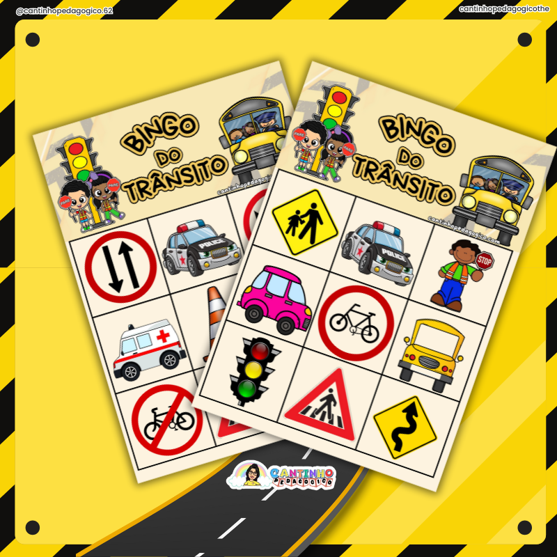 20 Cartelas de Bingo do Trânsito
